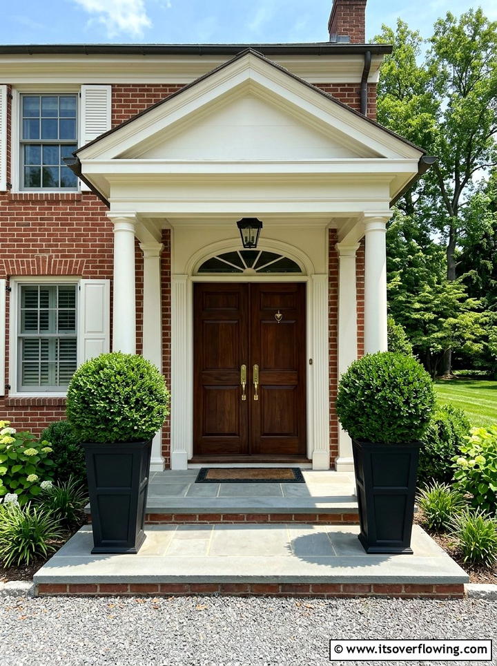 Boxwood Topiaries - 25 front porch ideas diy