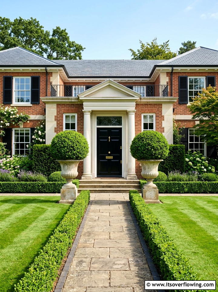Boxwood Topiary - 25 garden decor ideas for front yards