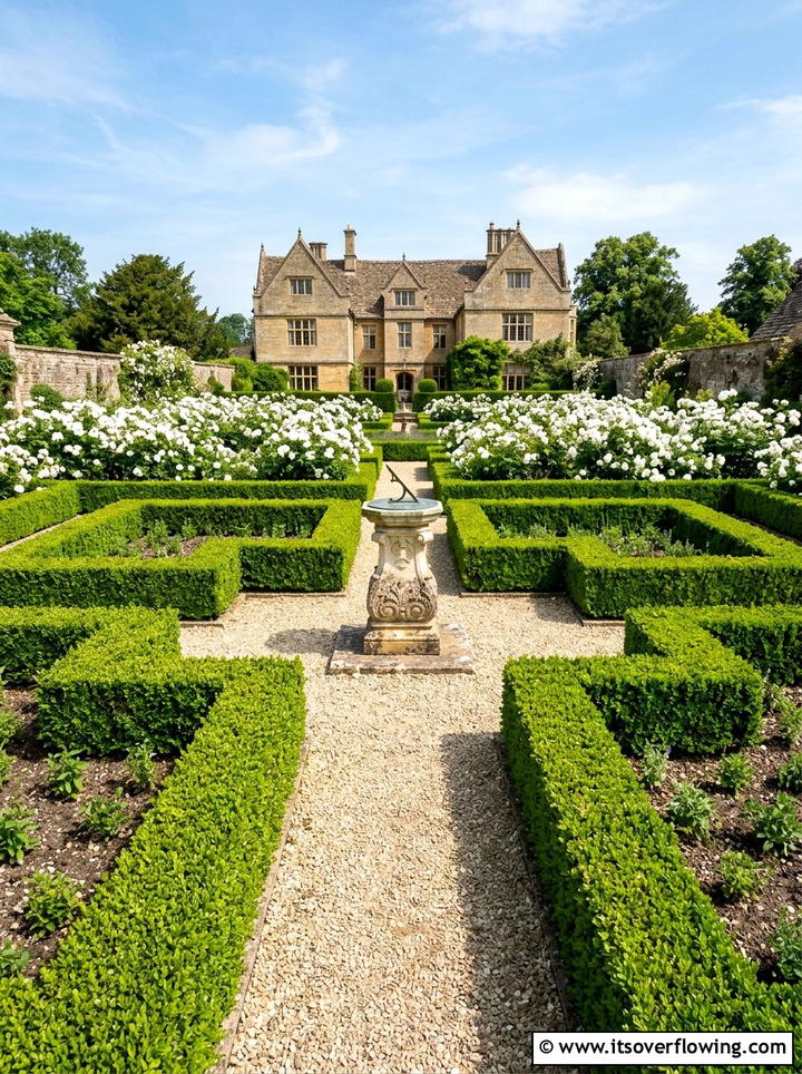 Boxwood Topiary Formal Garden - 25 garden design ideas for farmhouse landscapes