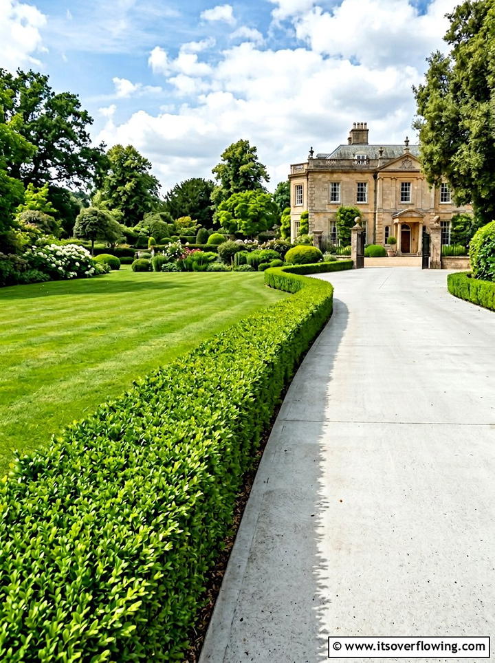 Boxwood driveway edging - 25 garden design ideas for driveways