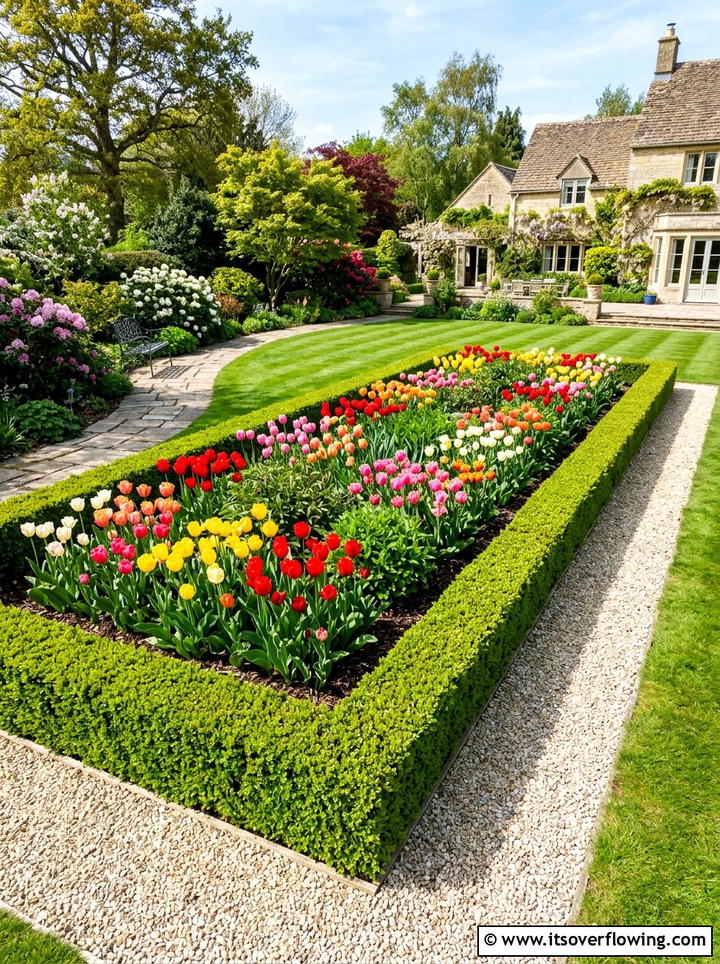 Boxwood hedge border - 25 garden design ideas with symmetry
