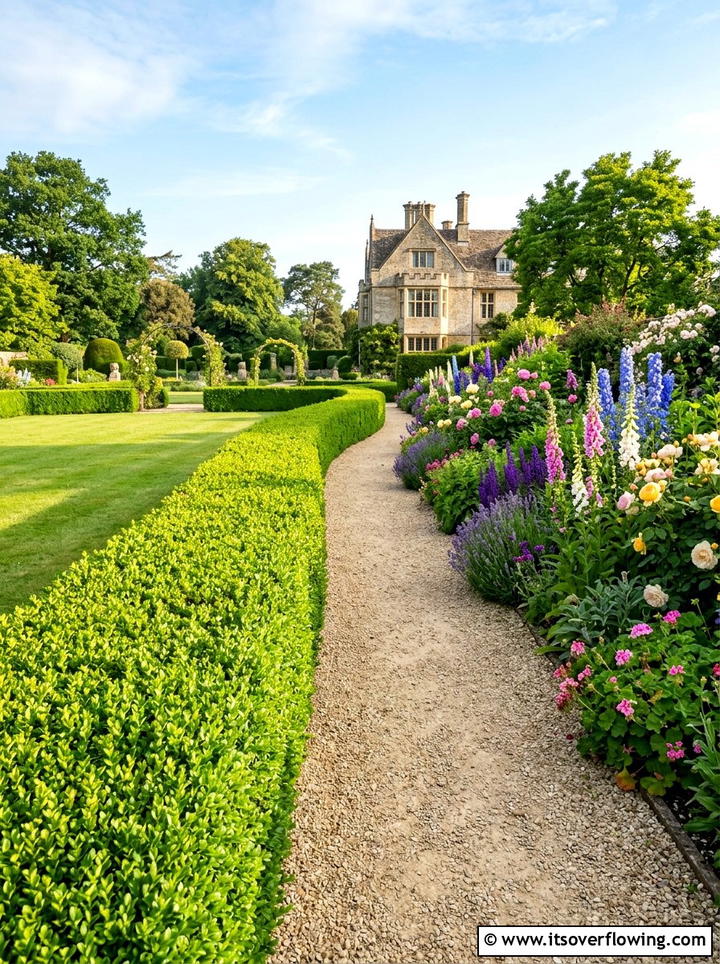 Boxwood hedge border - 25 garden ideas for english style