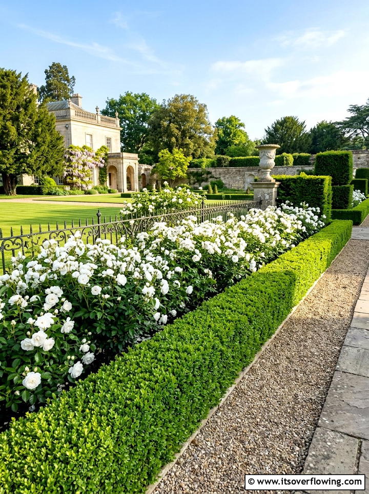 Boxwood hedge edge - 25 backyard ideas with edging