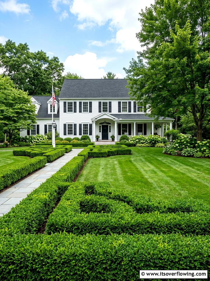Boxwood hedge landscaping - 25 garden ideas for traditional homes