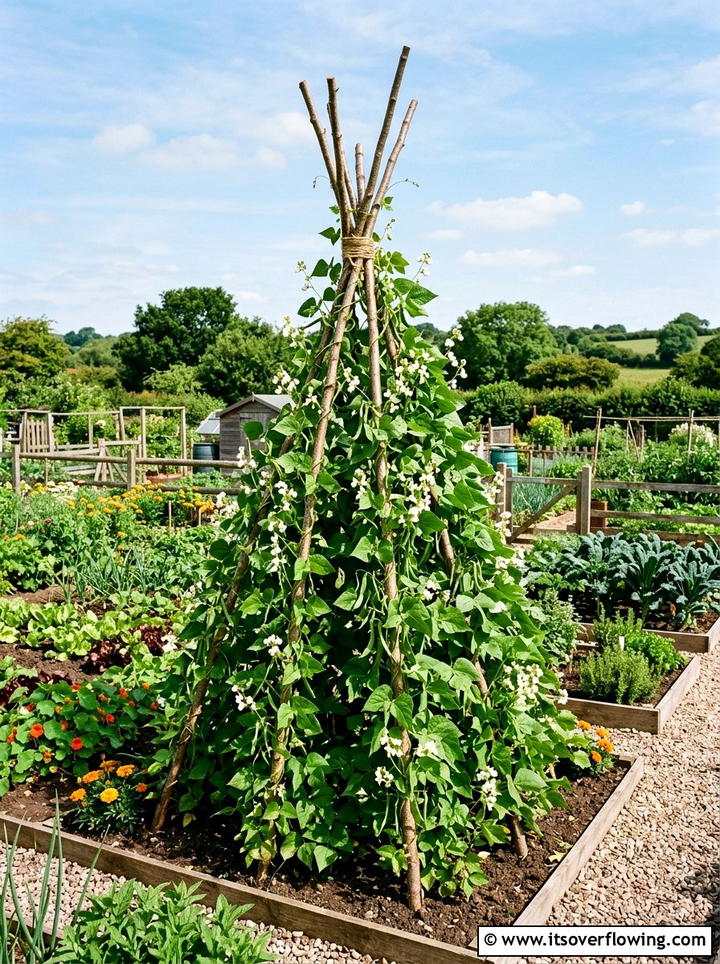 Branch Teepee - 25 recycled garden ideas with branch cuttings