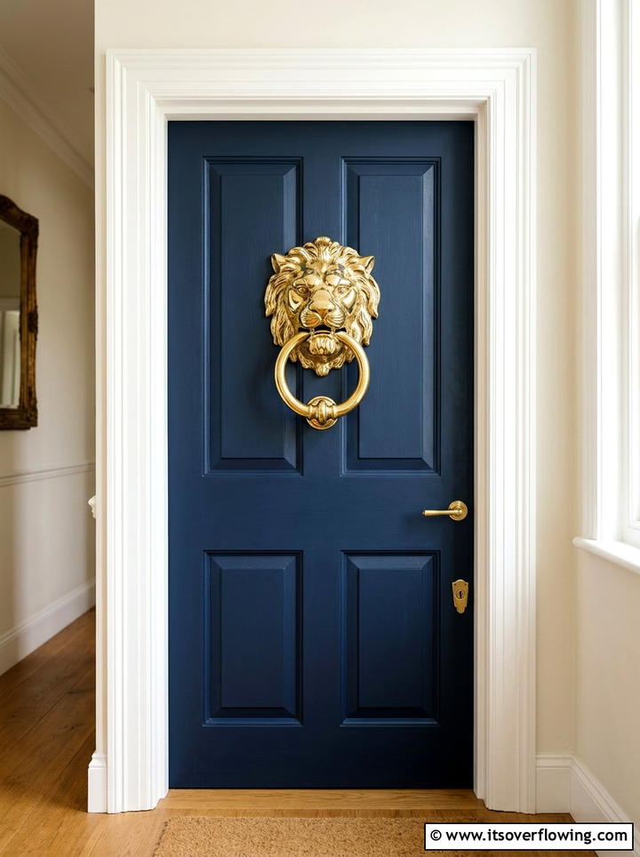 Brass Front Door Knockers - 25 front porch ideas with metal decor