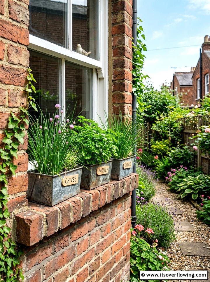 Bread Tin Herb Garden - 25 recycled garden ideas with old kitchenware