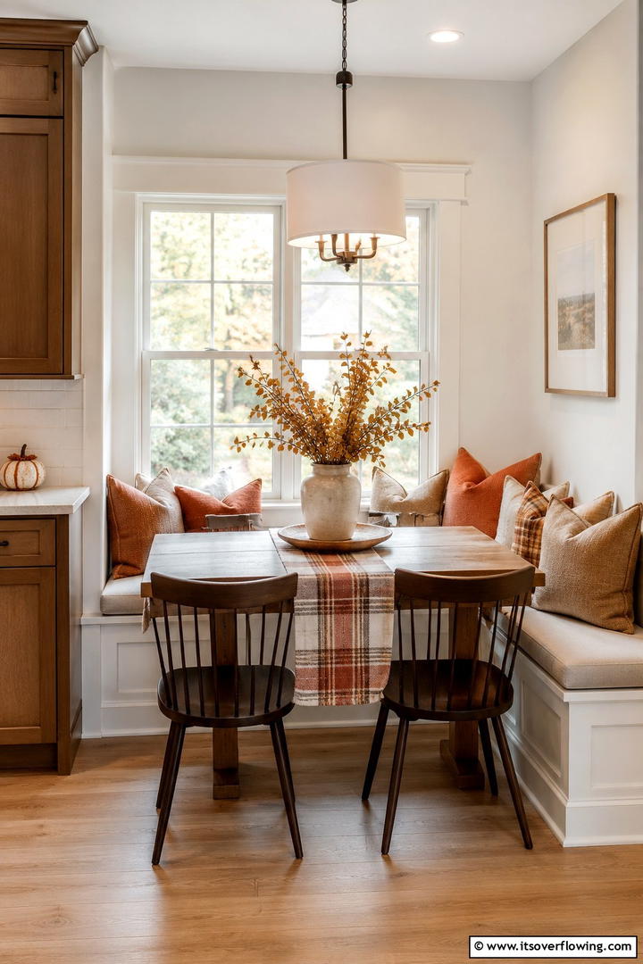 Breakfast Nook Autumn Comfort - 50 Fall Decor Ideas for A Cozy Seasonal Refresh at Home