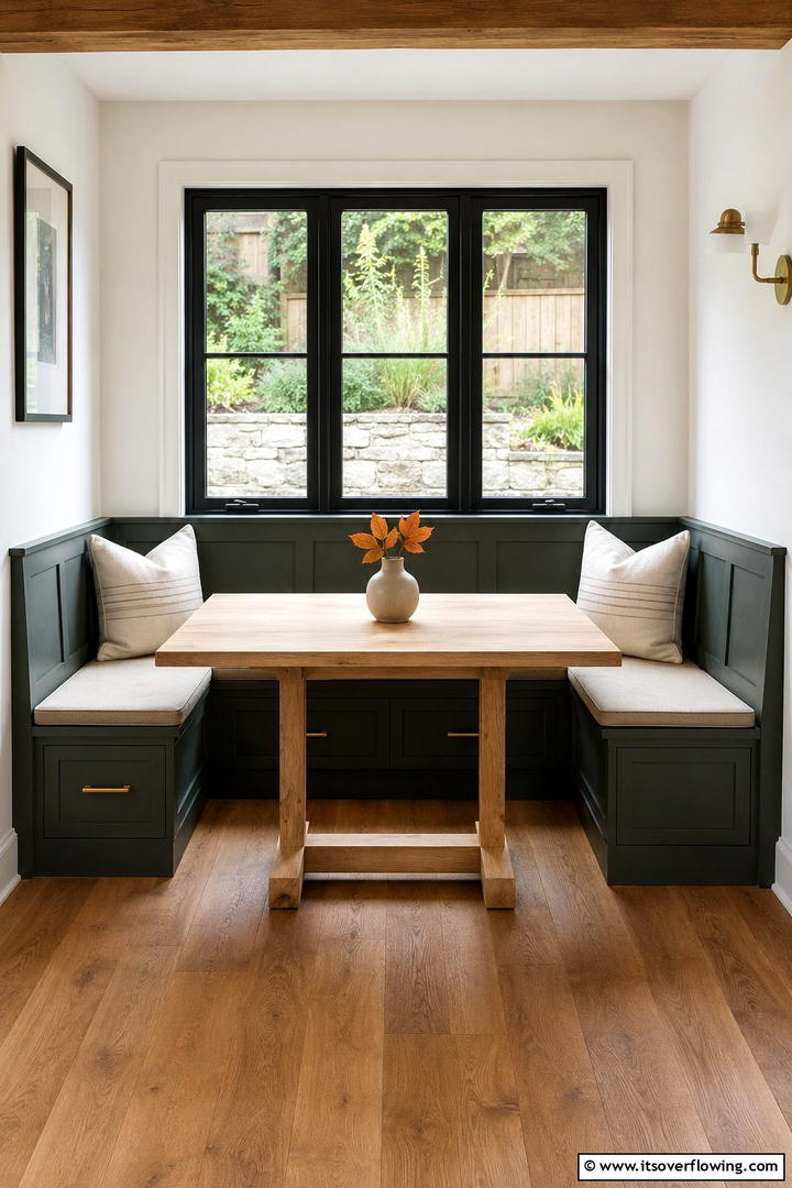 Breakfast Nook Bench - 50 Minimalist Fall Decor Ideas to Upgrade Spaces Now