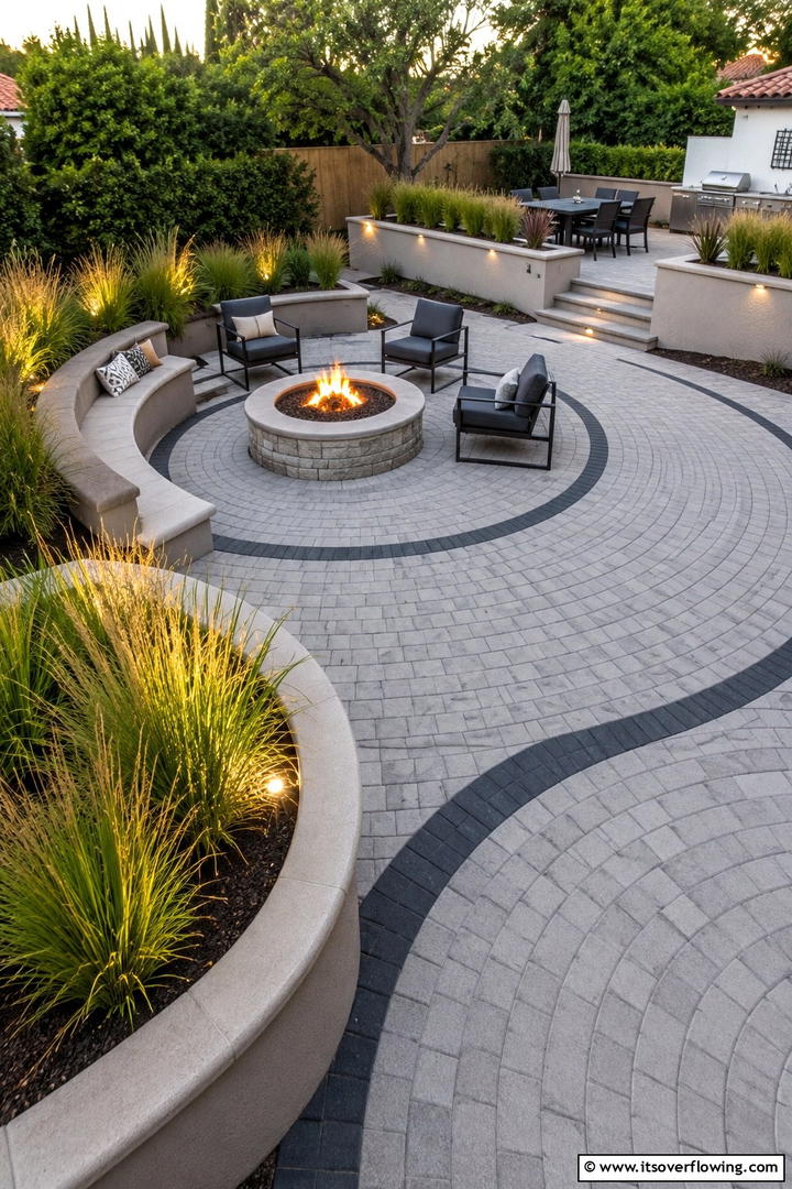 Breezy Spiral Patio - 30 Spiral Garden Design Ideas for Unique Outdoor Layouts