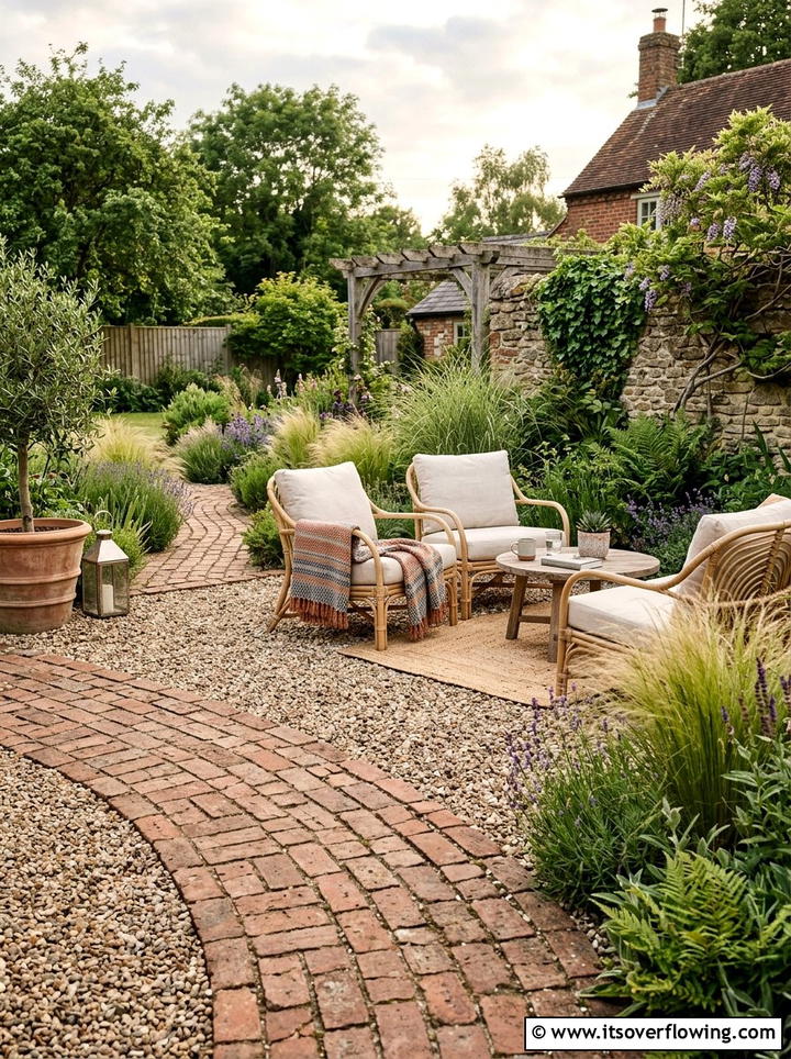 Brick And Gravel Patio - 25 backyard ideas with brick patio