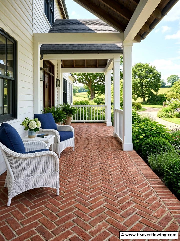 Brick Floor Farmhouse Porch - 25 front porch ideas with farmhouse style