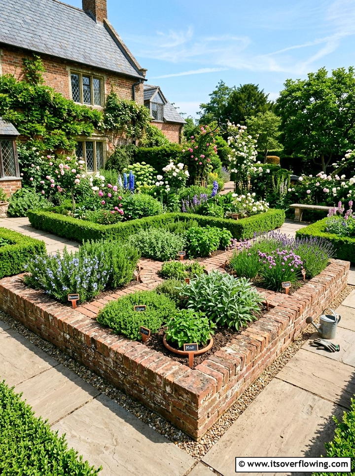 Brick Herb Garden - 25 reusing old things ideas for herb garden