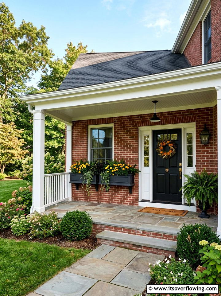 Brick House Porch - 25 front porch ideas with window boxes