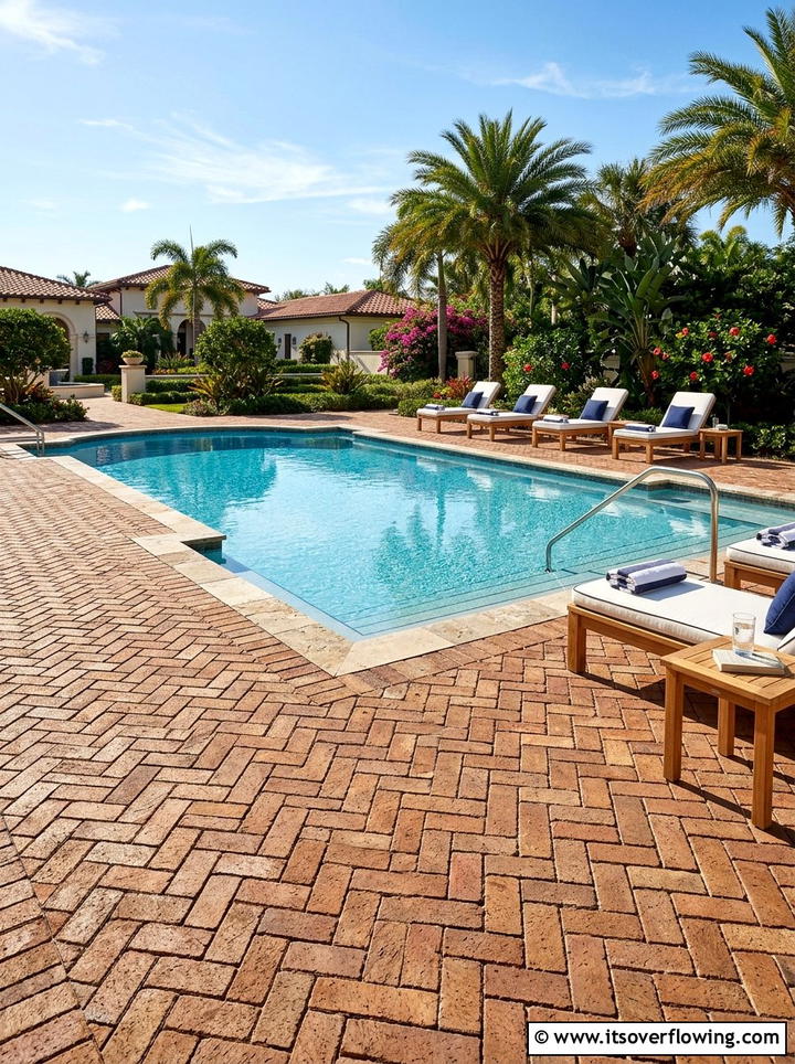 Brick Patio Swimming Pool - 25 backyard ideas with brick patio