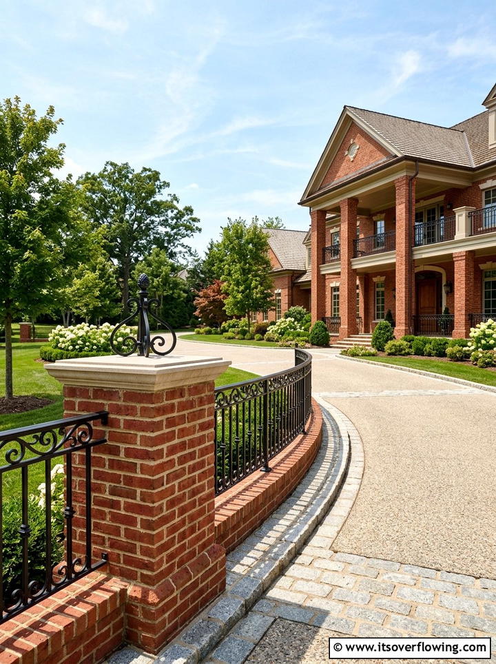 Brick Pier With Metal Railing - 25 front porch ideas with railings
