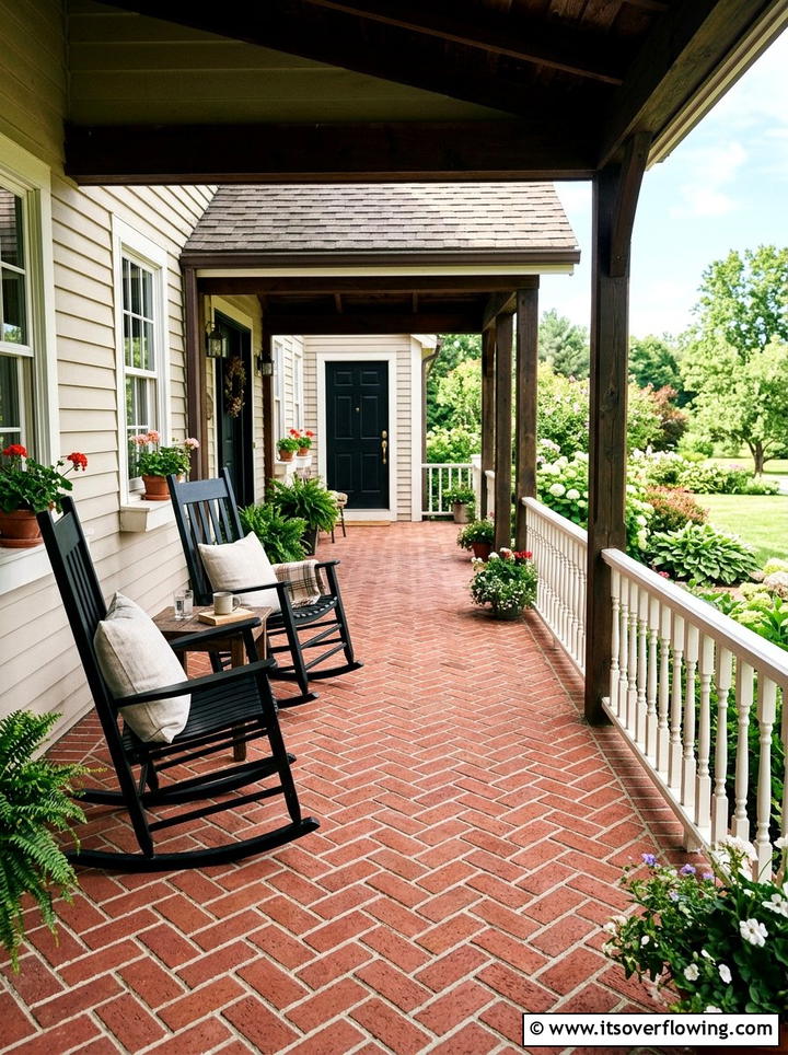 Brick Porch Floor - 25 front porch decor ideas with rustic accents