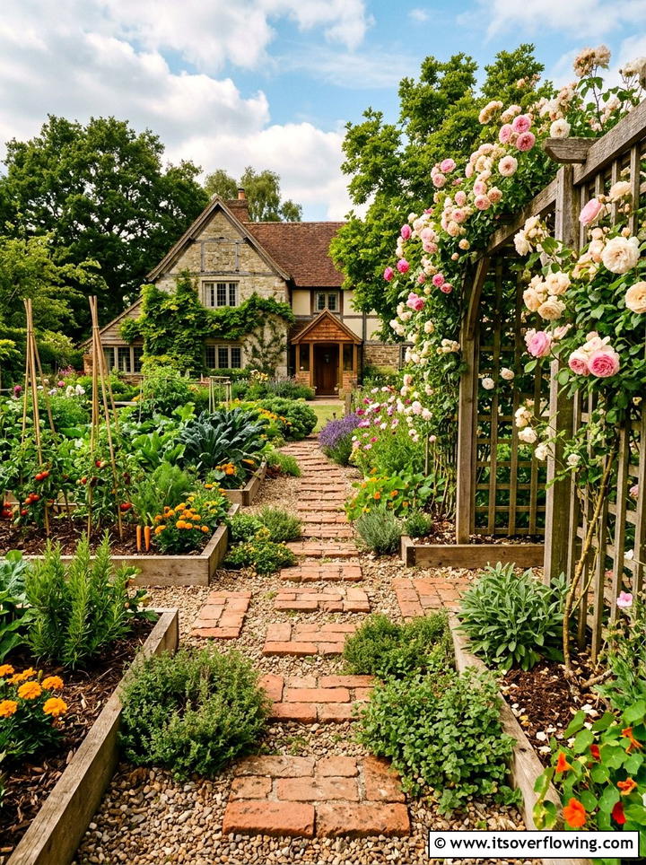 Brick Stepping Stones - 25 garden ideas with stepping stones