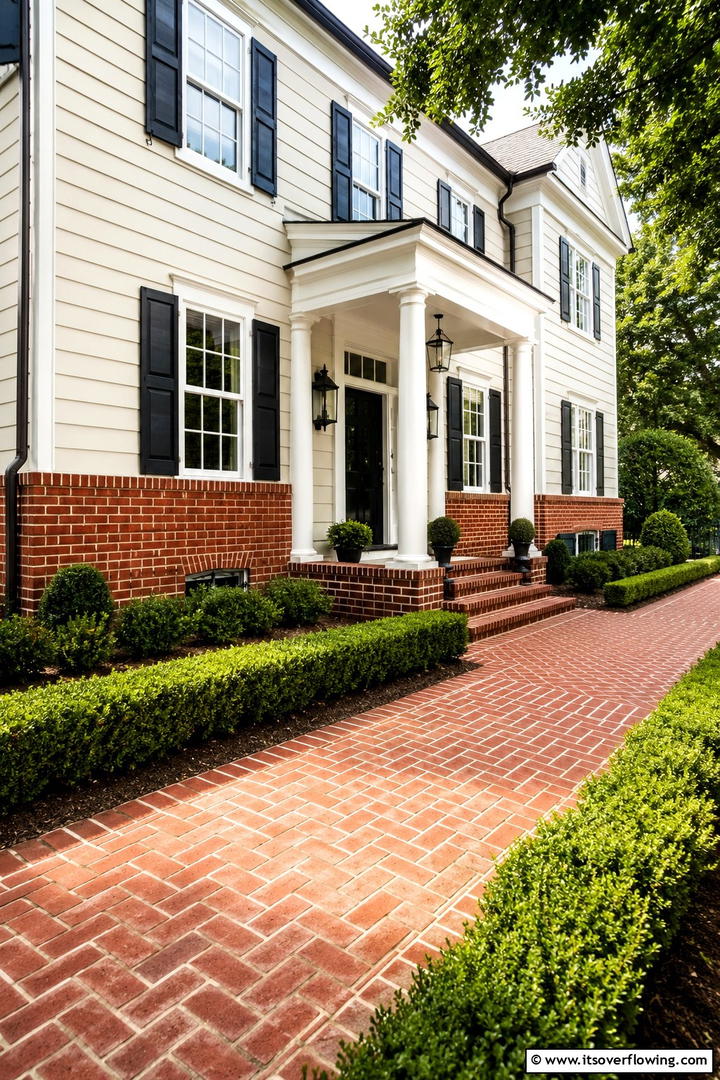 Brick Wainscoting for Classic Appeal - 25 Exterior Wainscoting Ideas to Enhance Your Home’s Curb Appeal