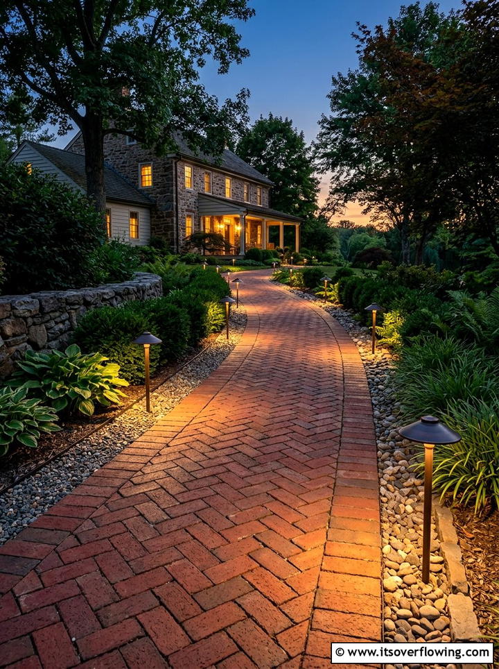 Brick Walkway Lighting - 25 backyard decorating ideas with pathway lights