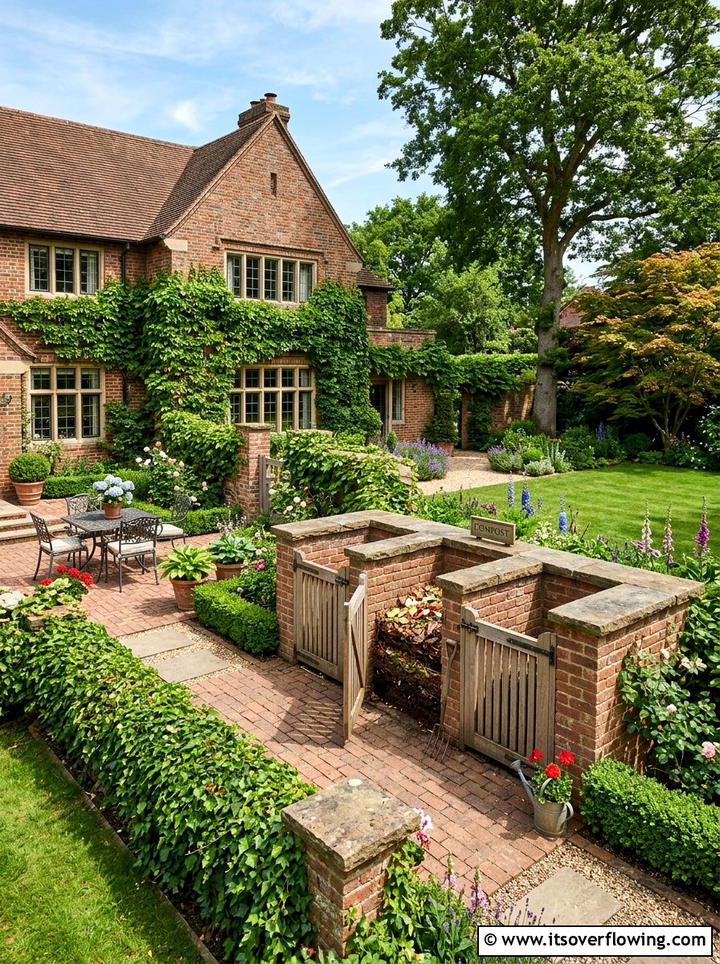 Brick Walled Compost Enclosure - 25 garden ideas with compost bins