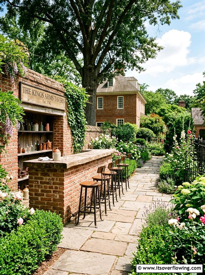 Brick bar - 25 backyard ideas with bar area