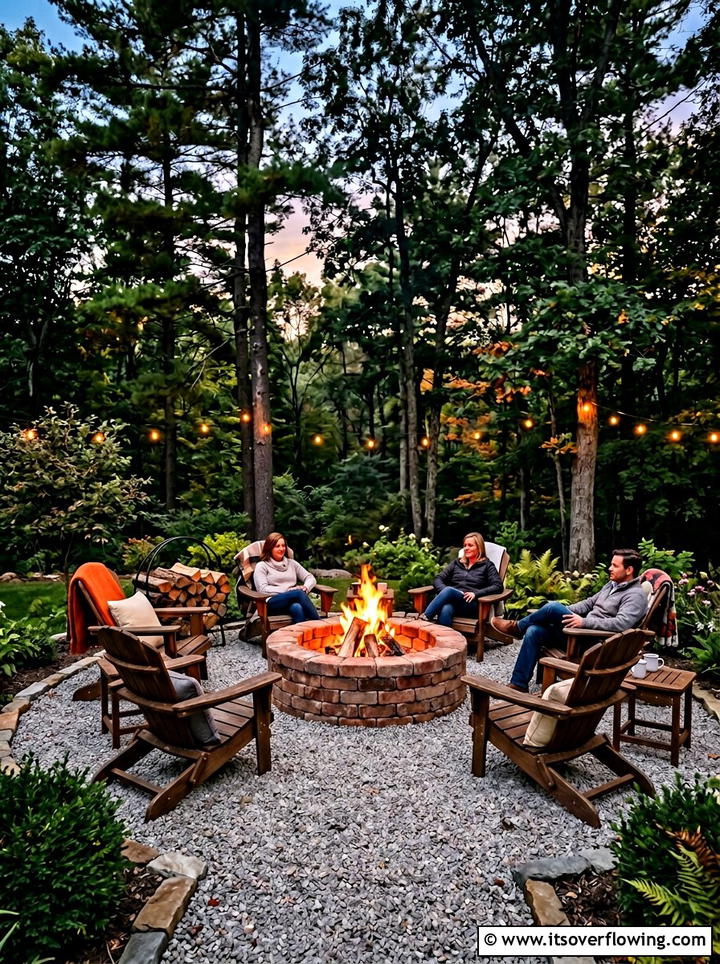 Brick fire pit - 25 upcycled garden ideas with bricks