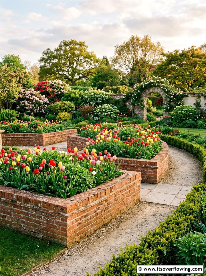 Brick garden beds - 25 backyard ideas with raised planter boxes