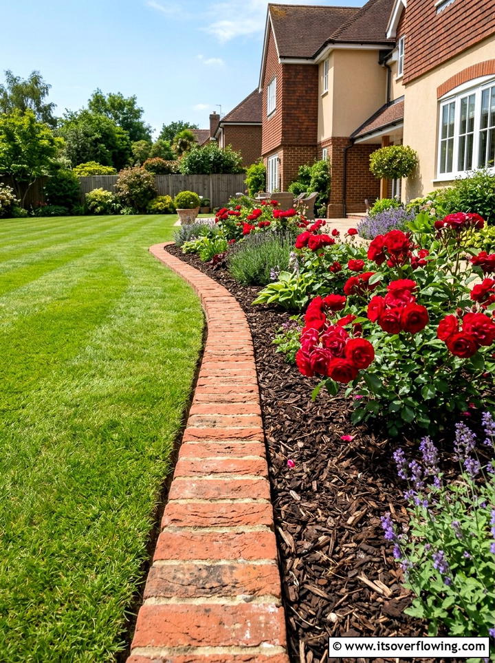 Brick garden border - 25 garden ideas with edging