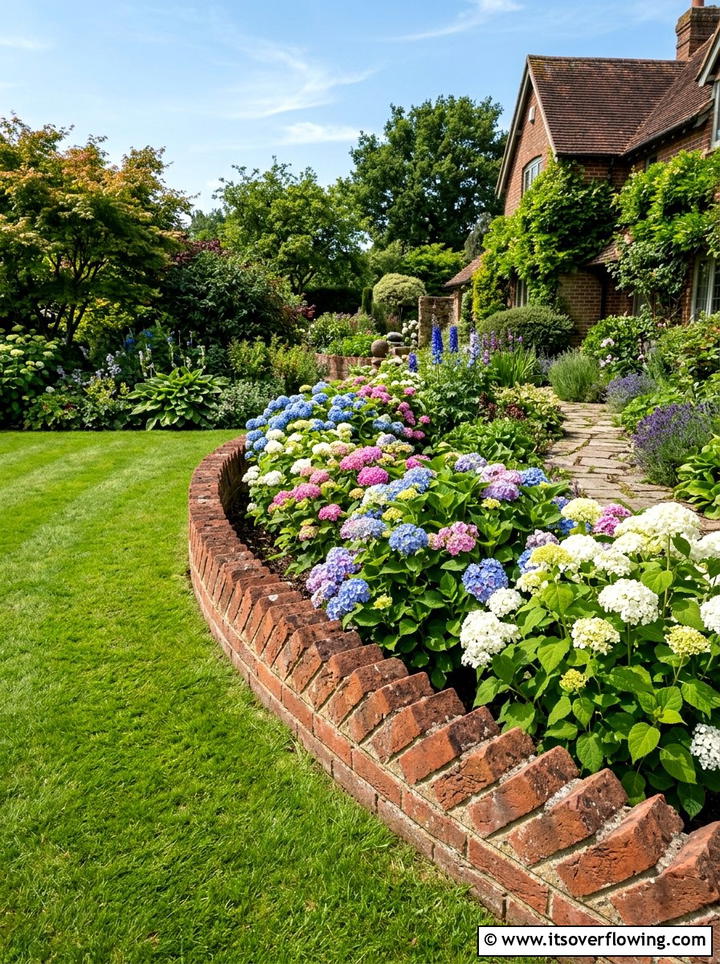 Brick garden border - 25 backyard ideas with edging
