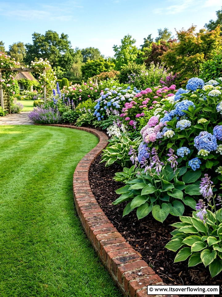 Brick garden edging - 25 garden ideas with garden edging