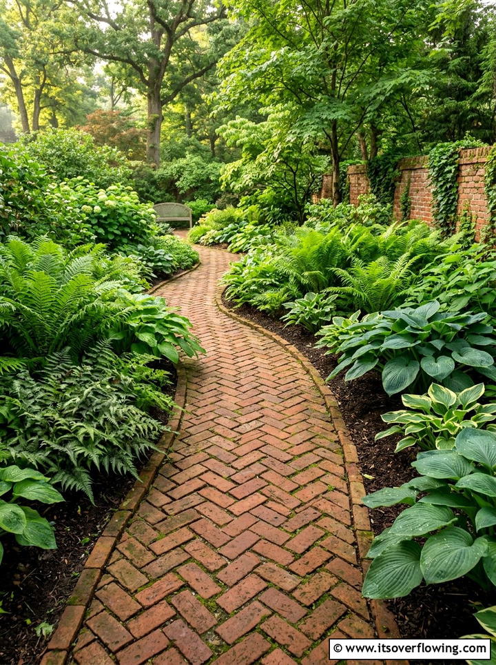 Brick garden path - 25 recycled garden ideas with old bricks