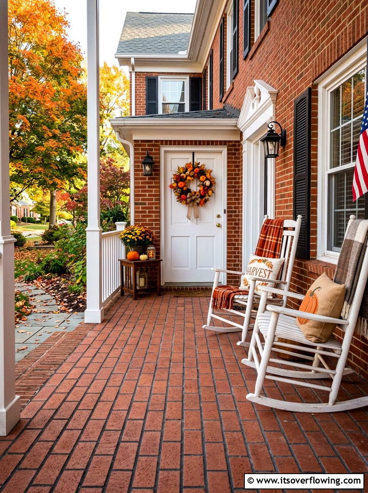 Brick look tile porch - 25 front porch ideas with tile floor