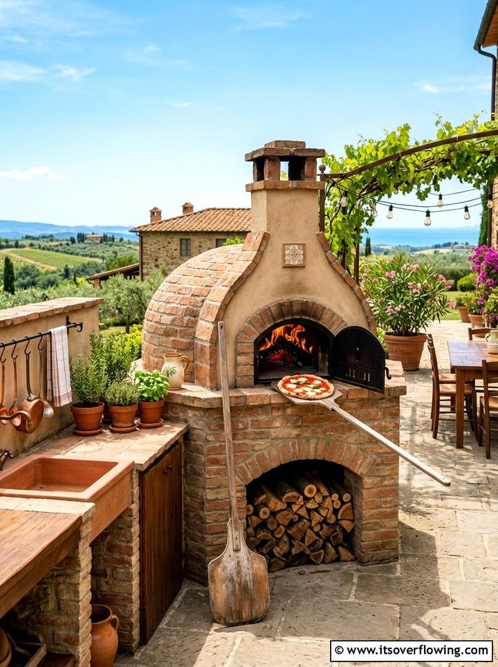 Brick outdoor oven - 25 upcycled garden ideas with bricks