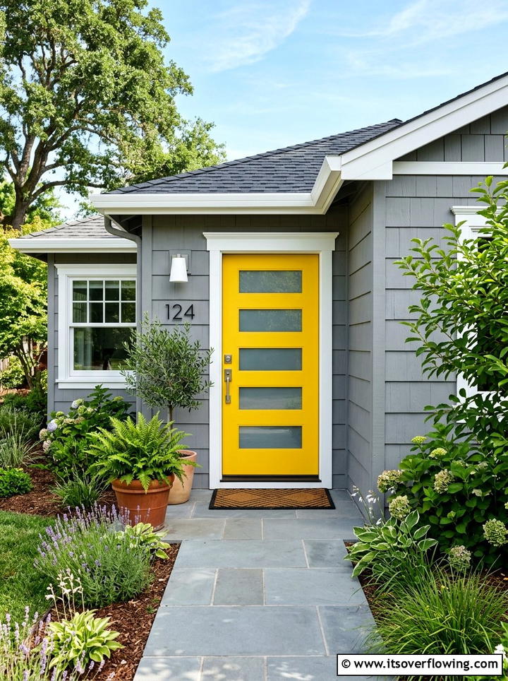 Bright Front Door Paint - 25 front porch ideas for north facing porch