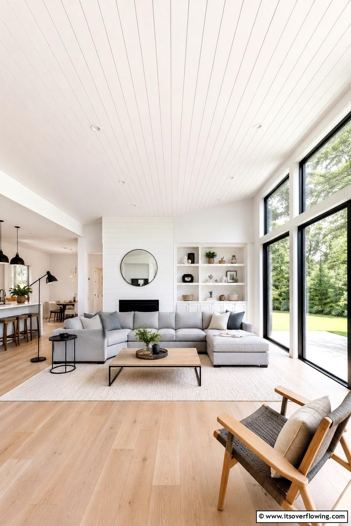 Bright and Airy Spaces - 30 Shiplap Ceiling Ideas to Add Farmhouse Charm Anywhere