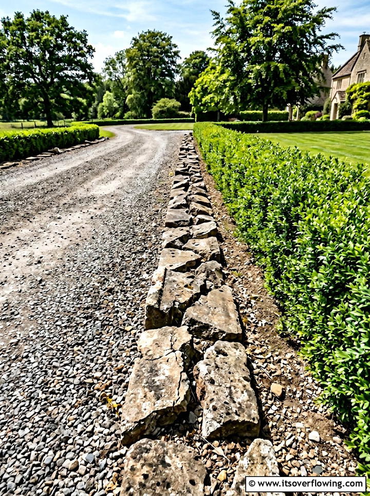 Broken concrete driveway border - 25 upcycled garden ideas with concrete scraps