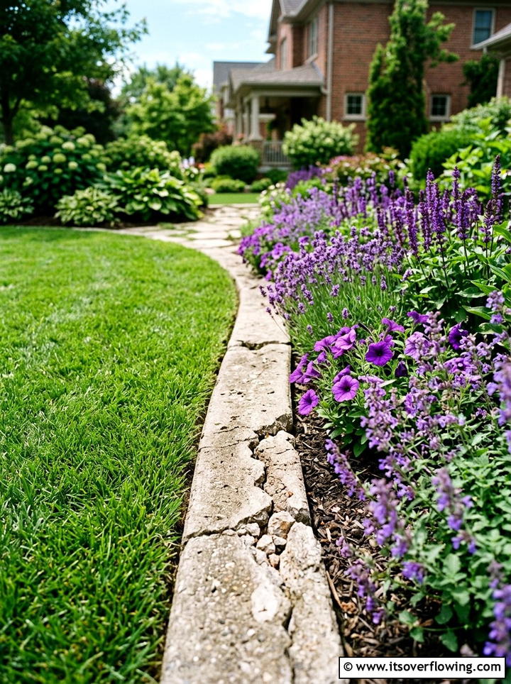 Broken concrete edging - 25 upcycled garden ideas with concrete scraps