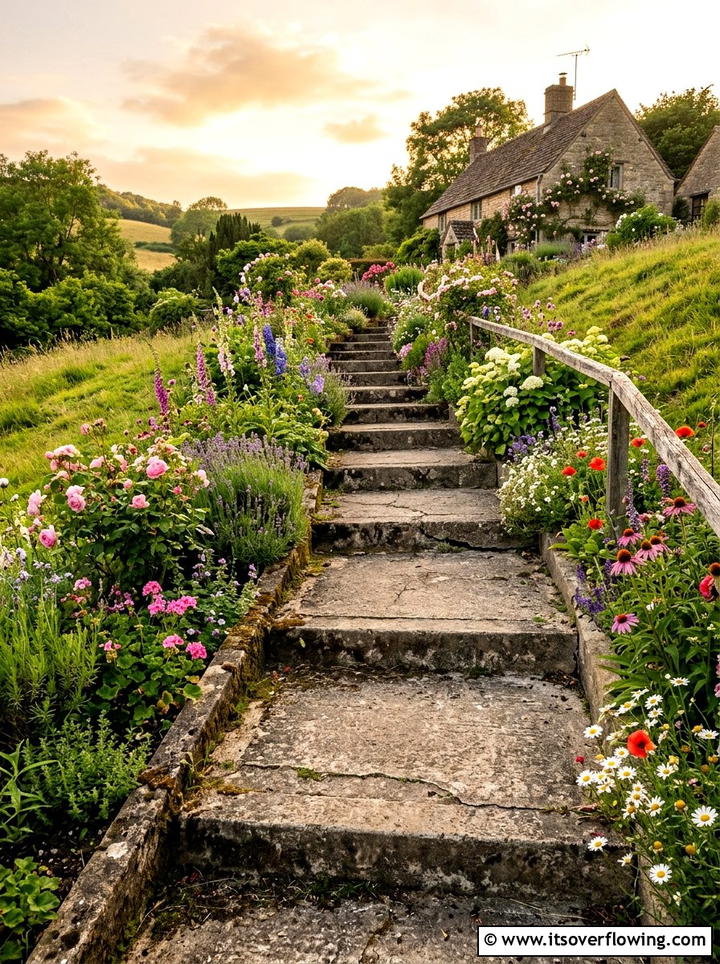 Broken concrete stairs - 25 upcycled garden ideas with concrete scraps