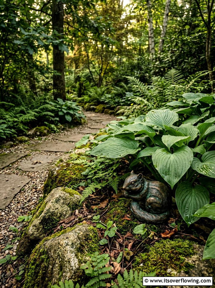 Bronze Garden Figurine - 25 garden decor ideas with metal art