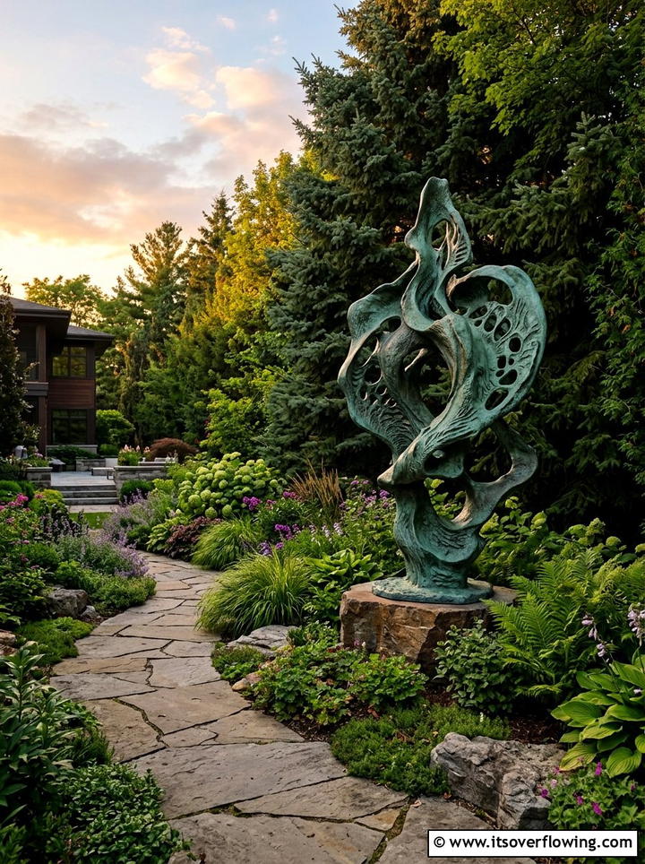 Bronze garden sculptures - 25 garden decor ideas with statues