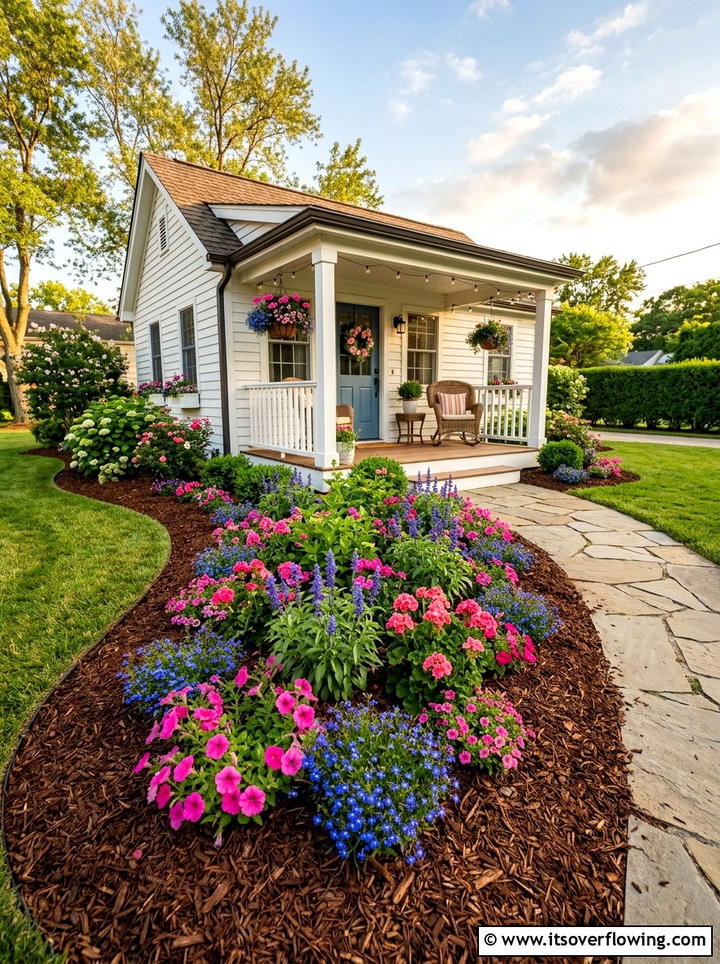 Brown Mulch Flowerbed - 25 garden ideas with mulch