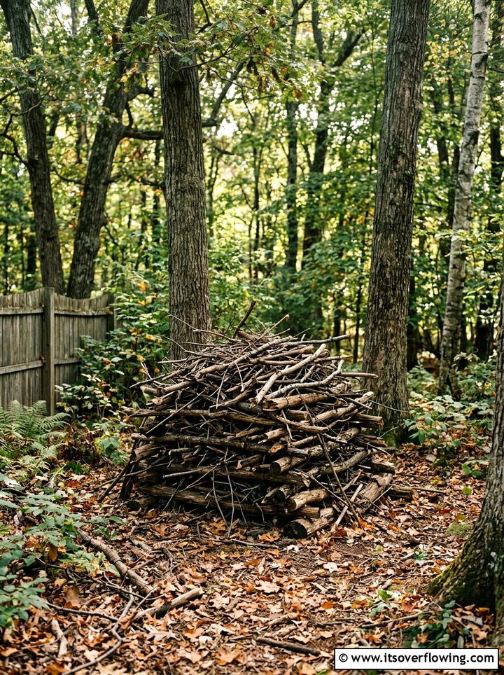 Brush pile - 25 garden ideas for birds