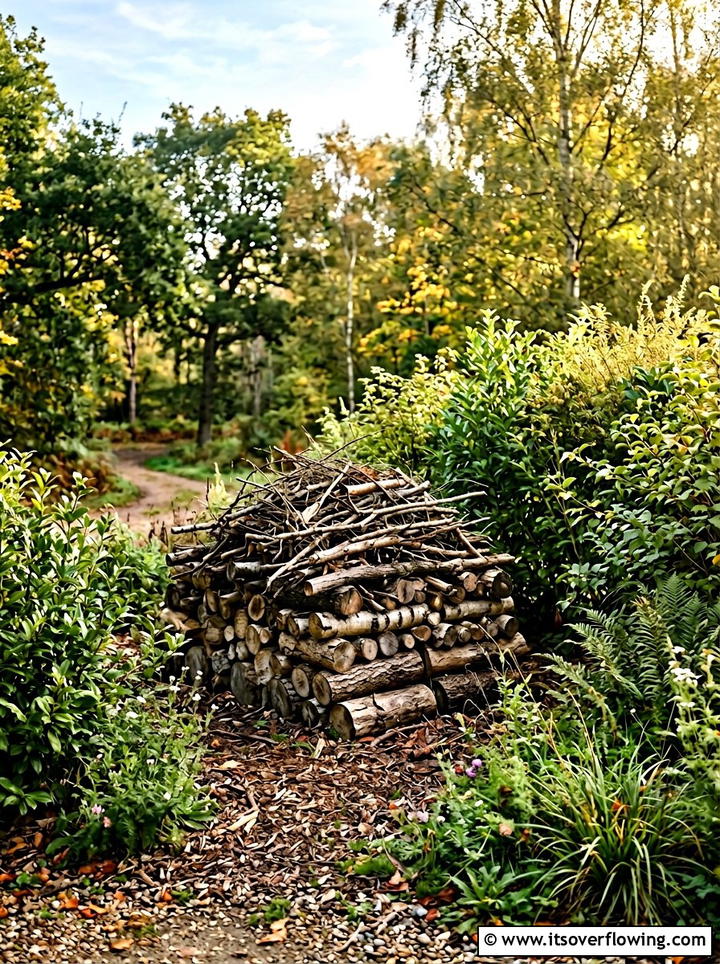 Brush pile - 25 backyard ideas with bird garden