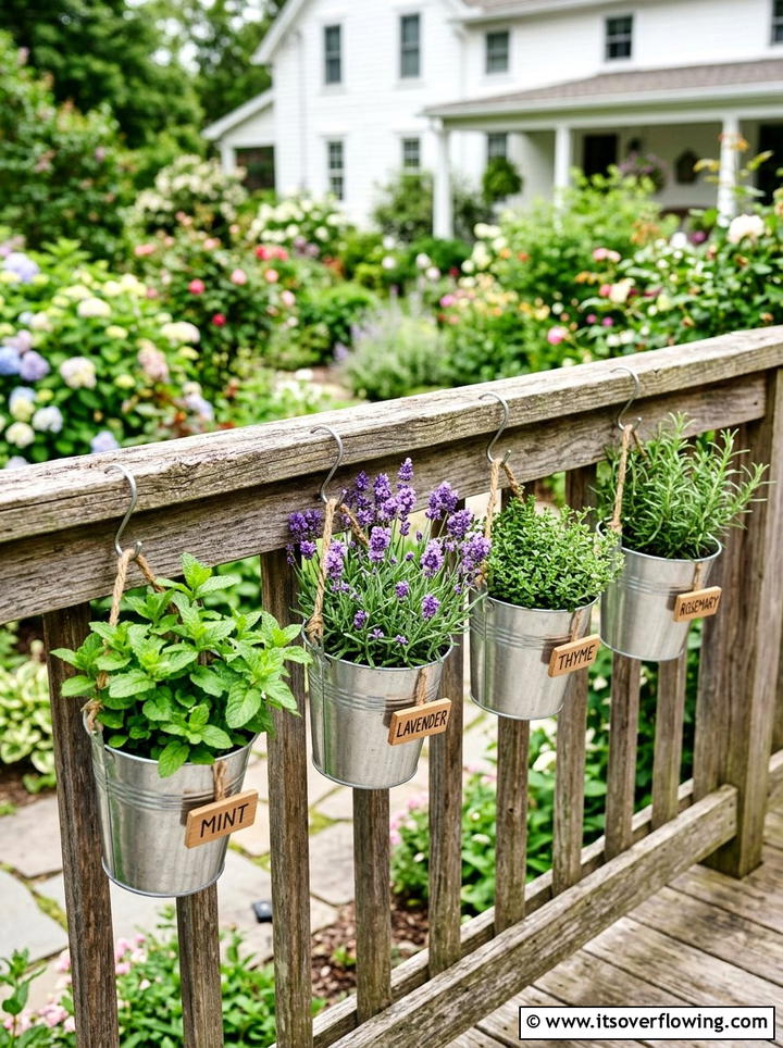 Bucket Herb Garden - 25 reusing old things ideas for front yard