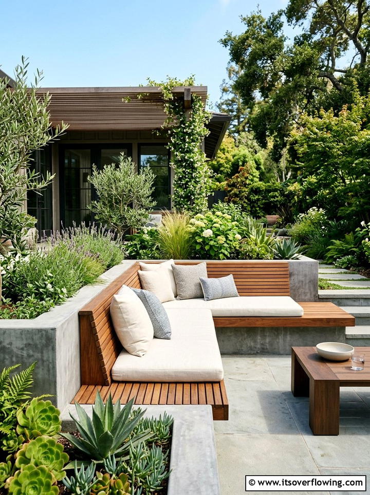 Built In Bench Seating - 25 small garden ideas for townhouses