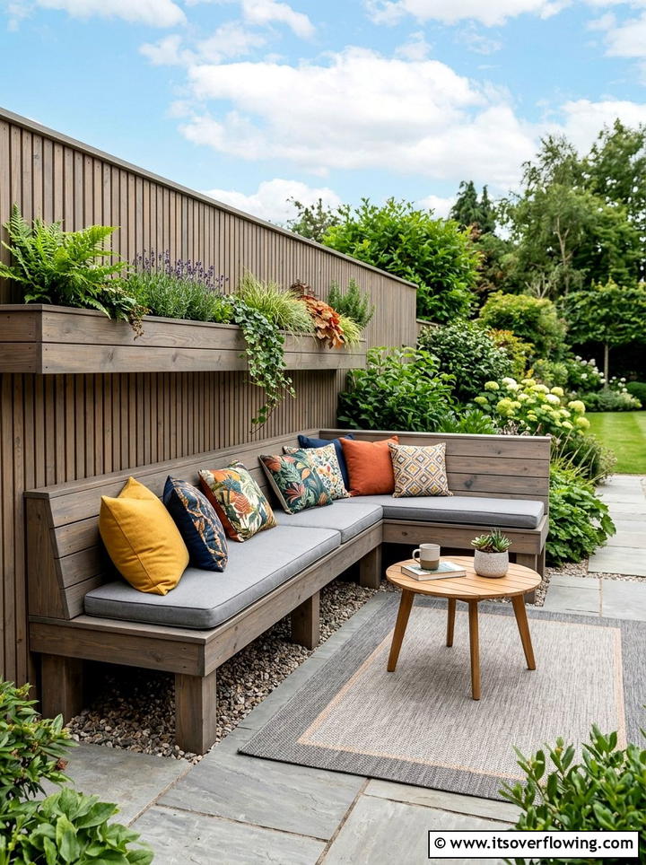 Built In Bench Seating - 25 creative garden ideas for narrow spaces