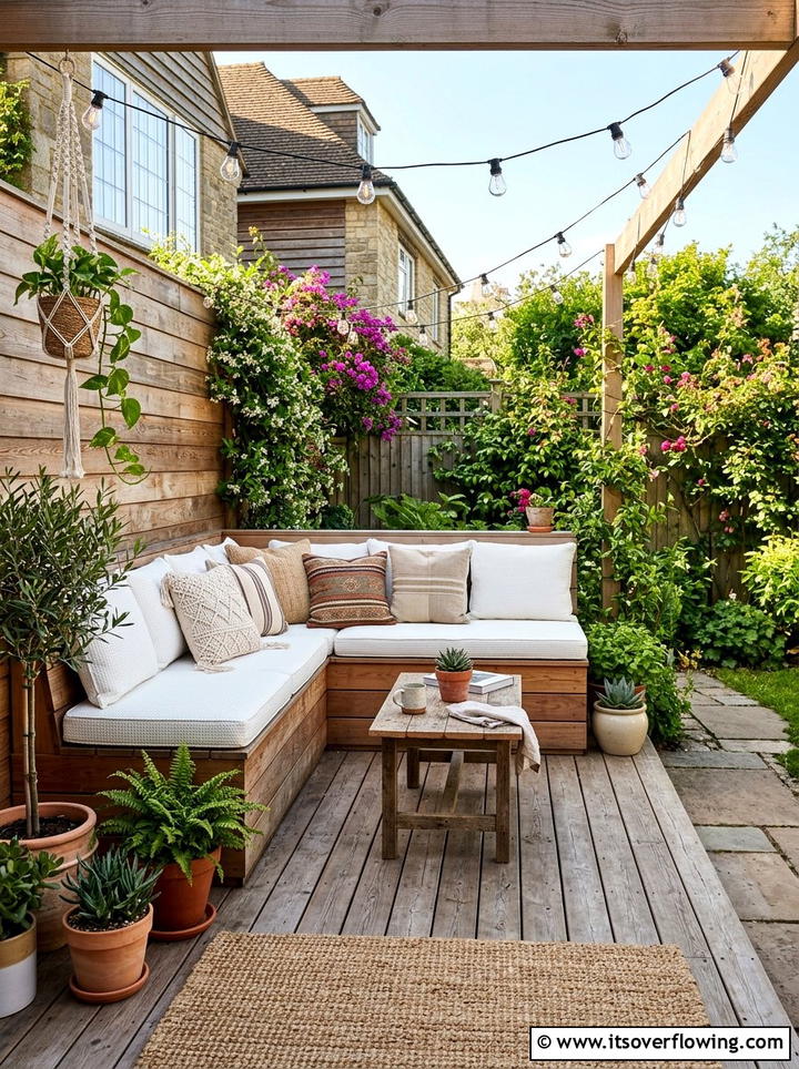 Built In Bench Seating - 25 garden ideas for courtyards