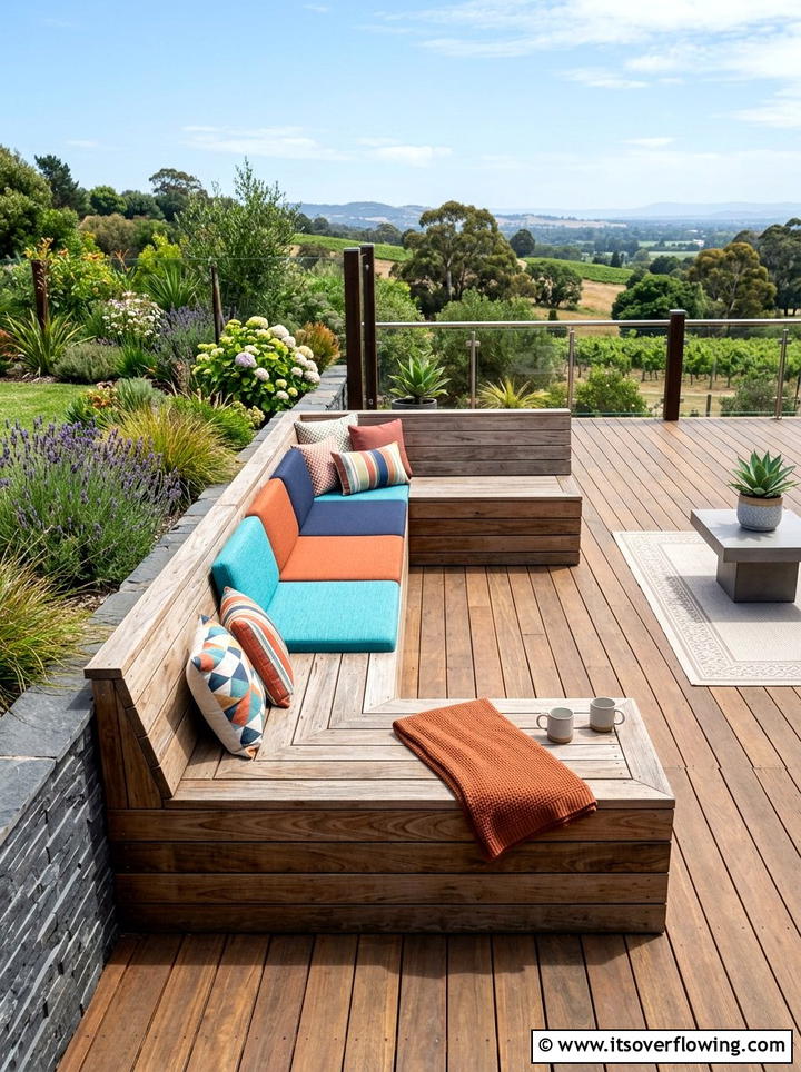 Built In Bench Seating - 25 small garden ideas