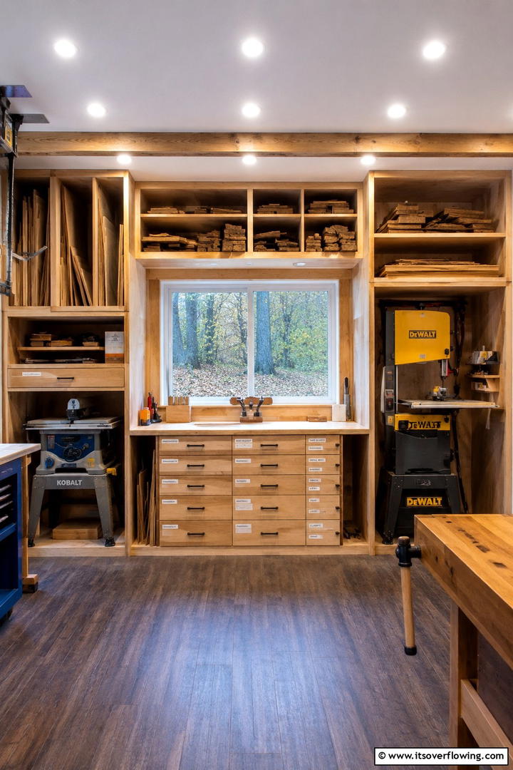 Built In Custom Shelves - 30 Shed Shelving Ideas for Optimal Storage Solutions